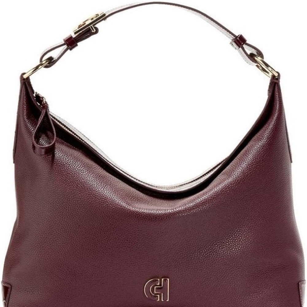 Brand new Cole Haan Burgundy leather hobo bag Kamila Hobo Bloodstone collection